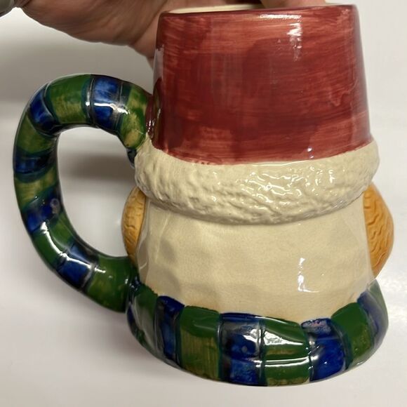 Snowman w/ Winter Details Pottery Coffee Tea Hot Chocolate Mug - Picture 5 of 16